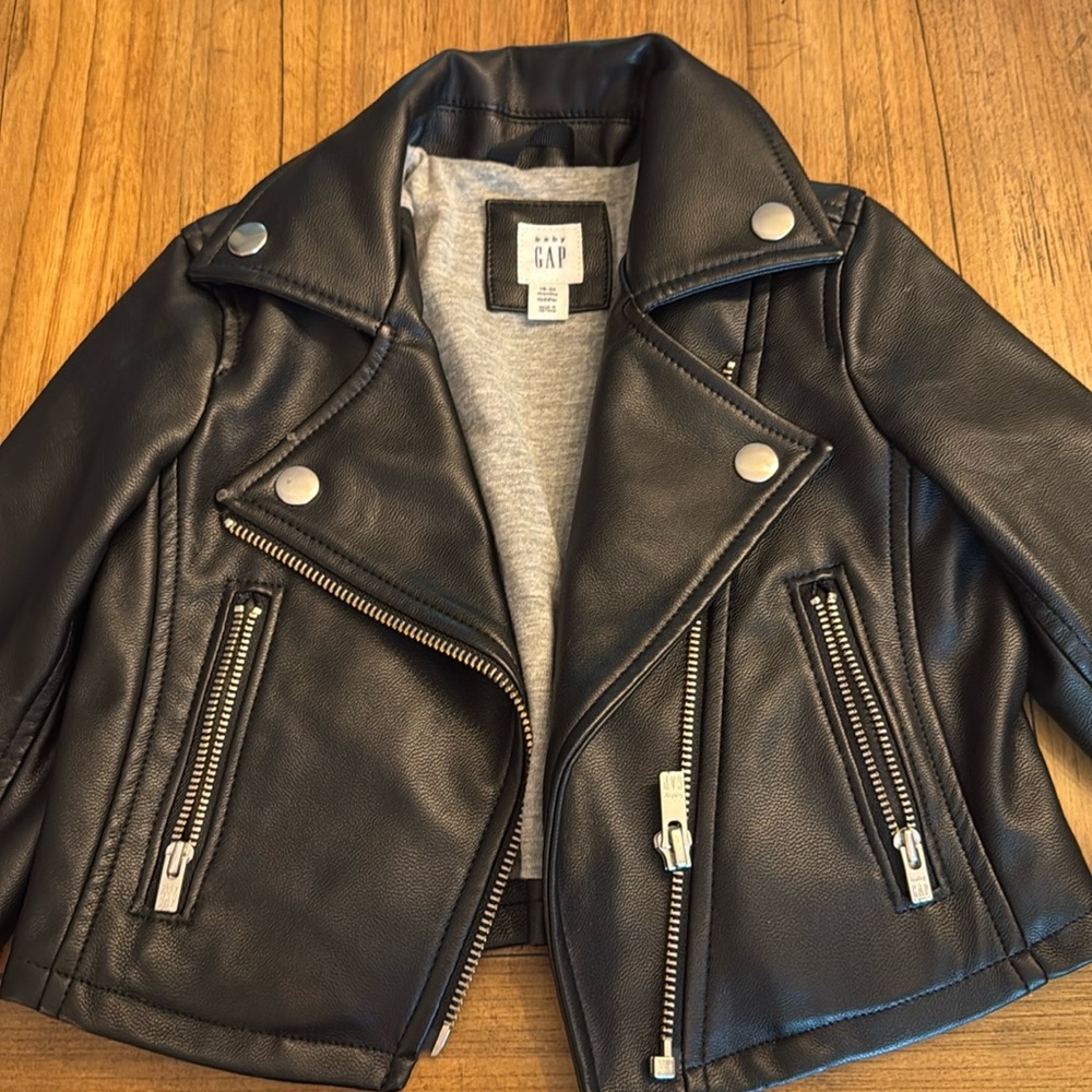 Baby Gap Faux Leather Jacket 18-24 Mon